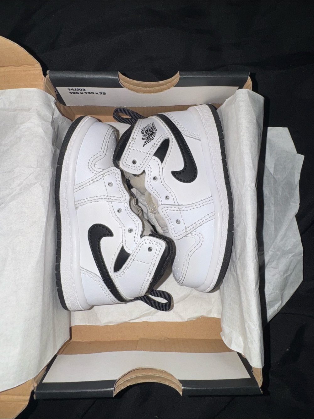 Nike Kids White and Black High-Top Sneakers